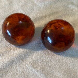 Bakelite Clip-On Earrings-Vintage
